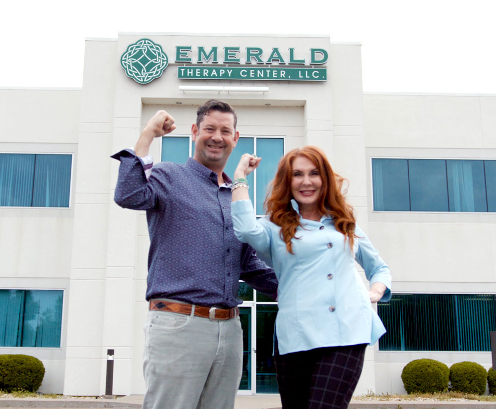 Kevin & Shelly Baer - Owners of Emerald Therapy Center reminding everyone that Therapy Isn't For the Weak, It's For The Strong.